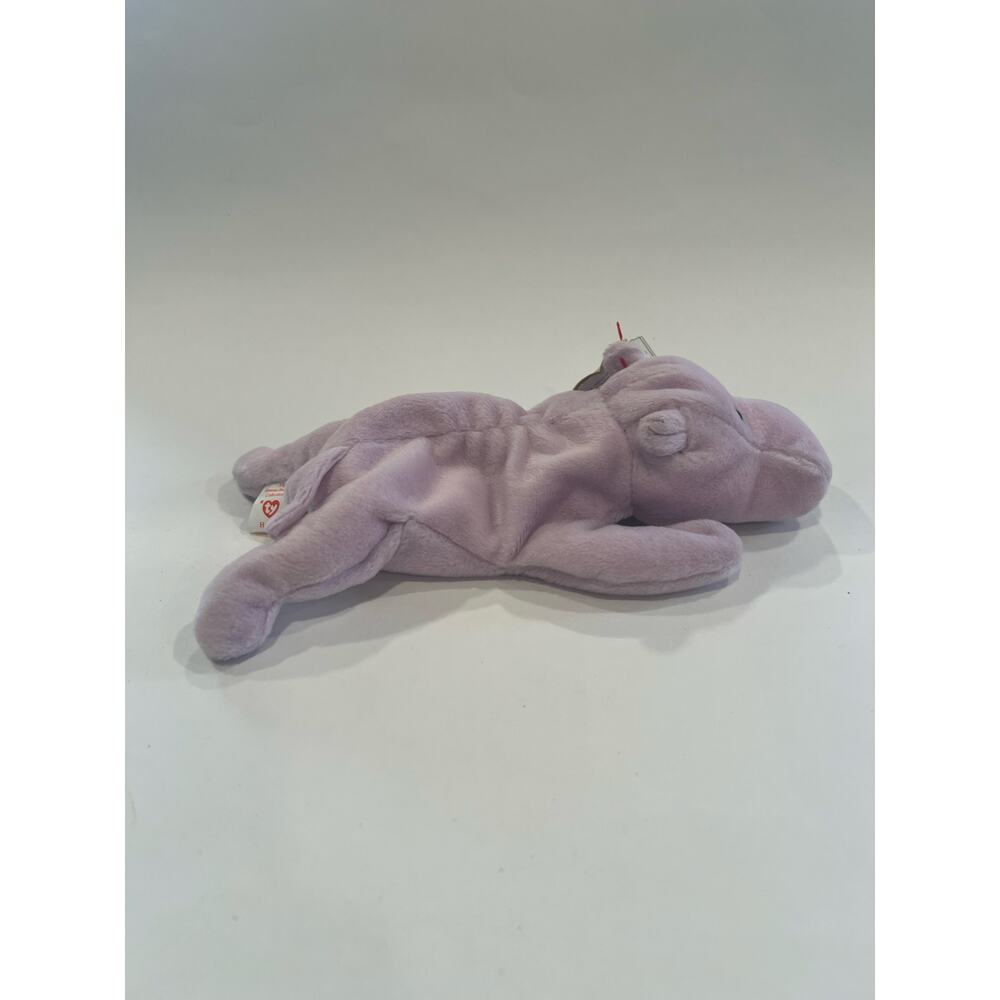 Ty Beanie Baby Happy the Hippo 1994 Beanbag Plush Stuffed Toy Collectible - Picture 2 of 12